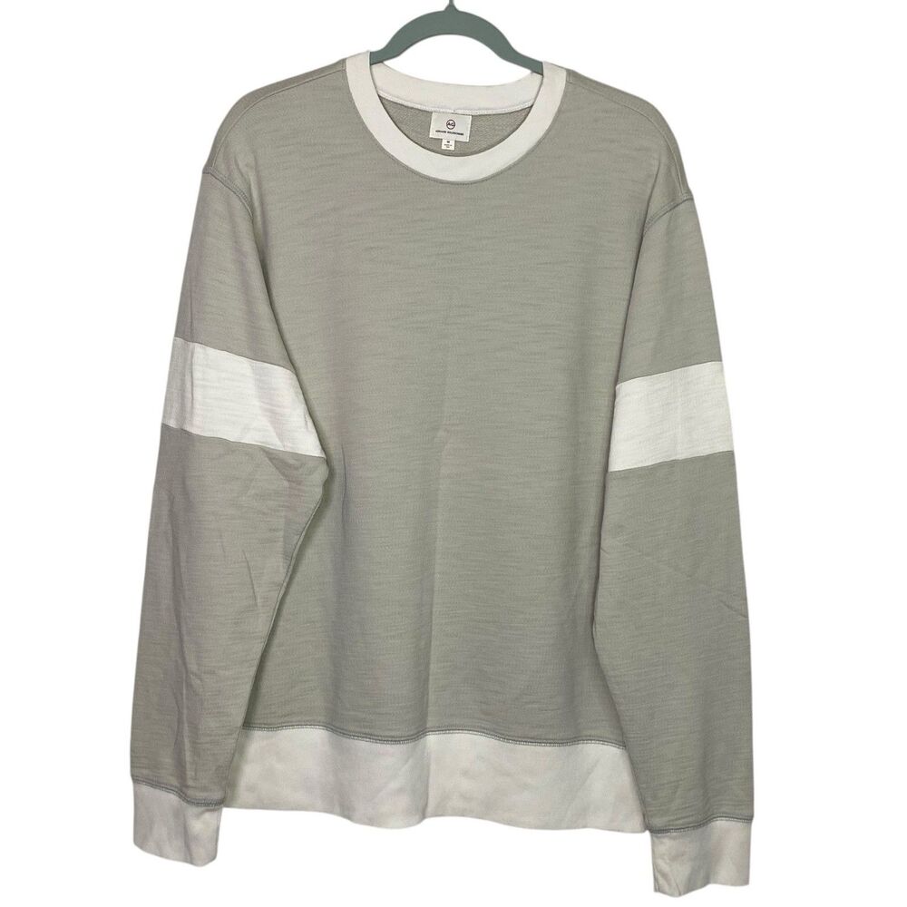 AG Adriano Goldschmied Sweatshirt Mens M Gray Pullover Crewneck Colorblock NEW